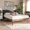 Baxton Studio Devan Dark Grey Upholstered Walnut Wood Full Size Platform Bed 163-10471 - alternate 5